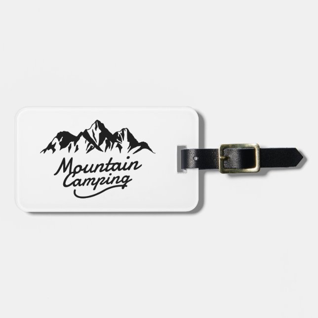 Mountain Camping Luggage Tag (Front Horizontal)