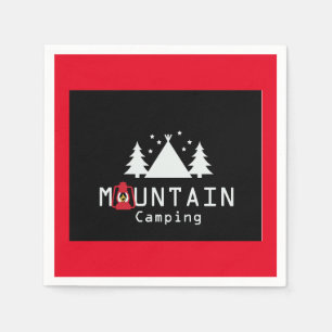 mountain camping paper napkins
