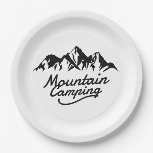 Mountain Camping Paper Plates