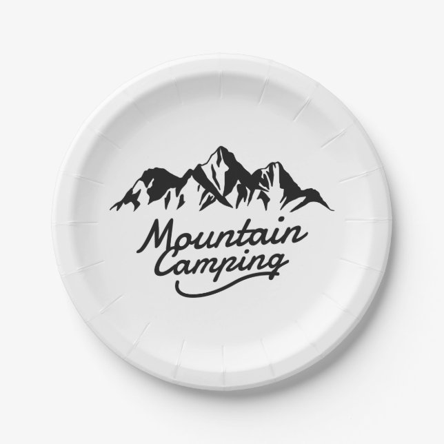 Mountain Camping Paper Plates (Front)