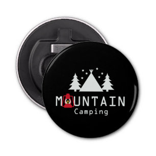 Mountain Camping Silhouettes Bottle Opener
