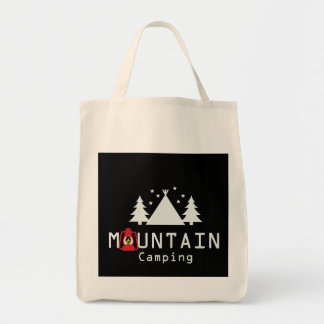 mountain camping tote bag
