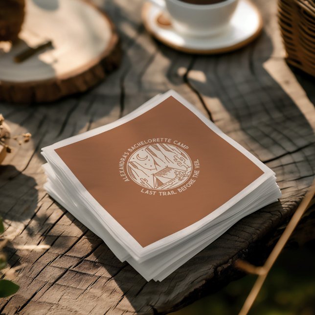 Mountain Camping Weekend Bachelorette  Napkins (Mountain Camping Weekend Bachelorette Napkins)
