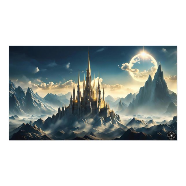 Mountain Castle Landscape Print (Front)
