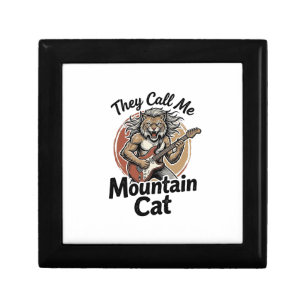 Mountain Cat Vintage Engraving Rock Graphic Tee_1 Gift Box