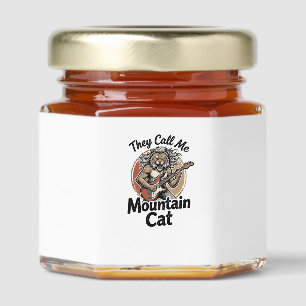 Mountain Cat Vintage Engraving Rock Graphic Tee_1 Honey Jar Favors