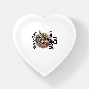 Mountain Cat Vintage Engraving Rock Graphic Tee_1 Paperweight