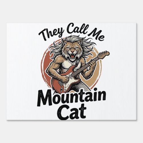 Mountain Cat Vintage Engraving Rock Graphic Tee_1 Sign