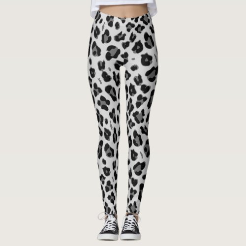 Mountain Cheetah Gray Womens Workout Leggings