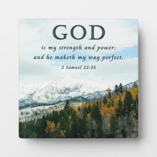 Mountain Christian Home Decor Plaque with Easel