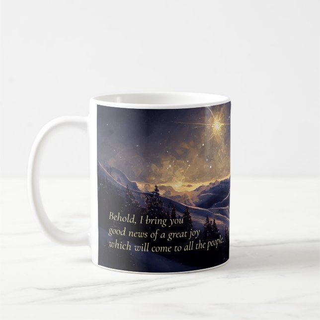 Mountain Christmas Coffee Mug (Left)