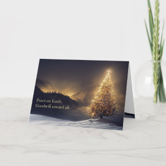 Mountain Christmas Tree Holiday Card