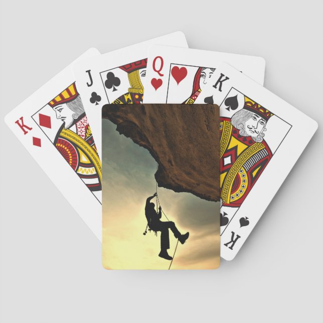 Mountain climber beautiful scenery poker cards (Back)