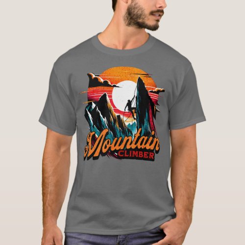 Mountain Climber Design T_Shirt