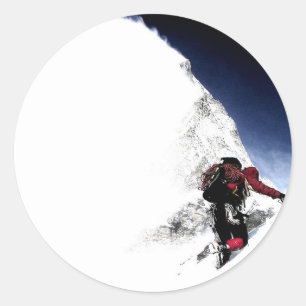 Mountain Climber Extreme Sports Classic Round Sticker