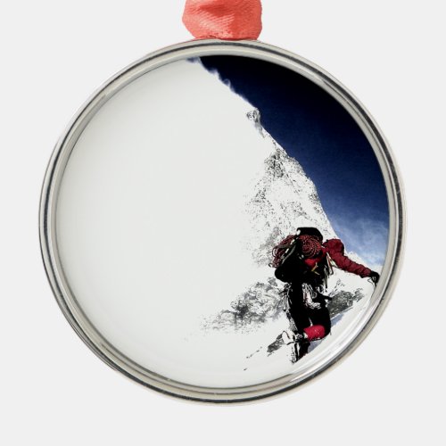 Mountain Climber Extreme Sports Metal Ornament