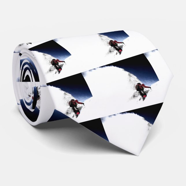 Mountain Climber Extreme Sports Neck Tie (Rolled)