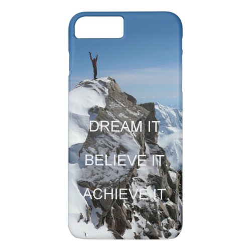 mountain climber motivation inspiration quote iPhone 8 plus7 plus case