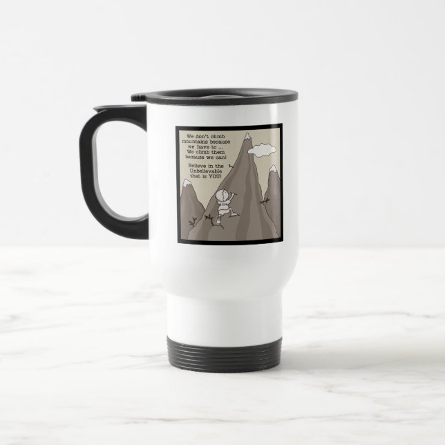 Mountain Climber Travel Mug (Left)