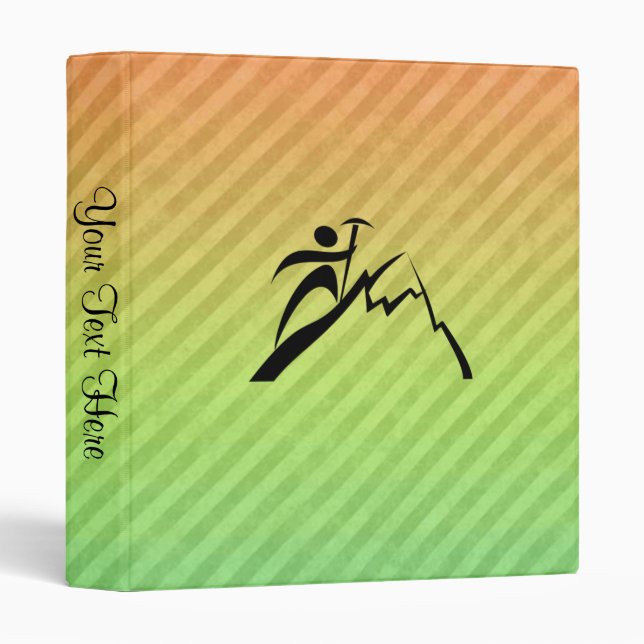Mountain Climbing 3 Ring Binder (Front/Spine)
