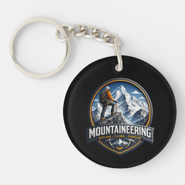 Mountain Climbing Adventure Explorer Acrylic ... Keychain (Front)