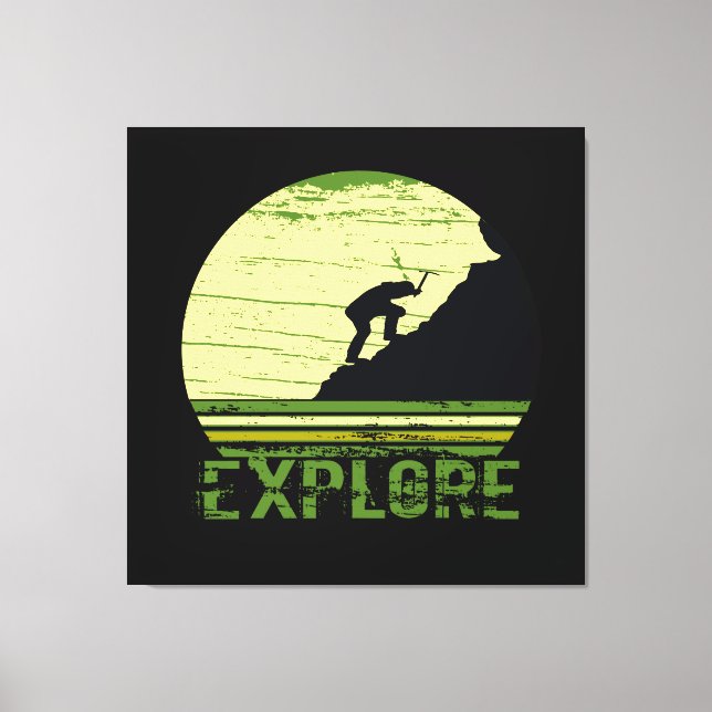 mountain climbing canvas print (Front)