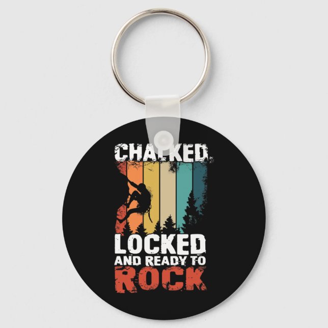 Mountain Climbing Design For A Rock Climber  Keychain (Front)