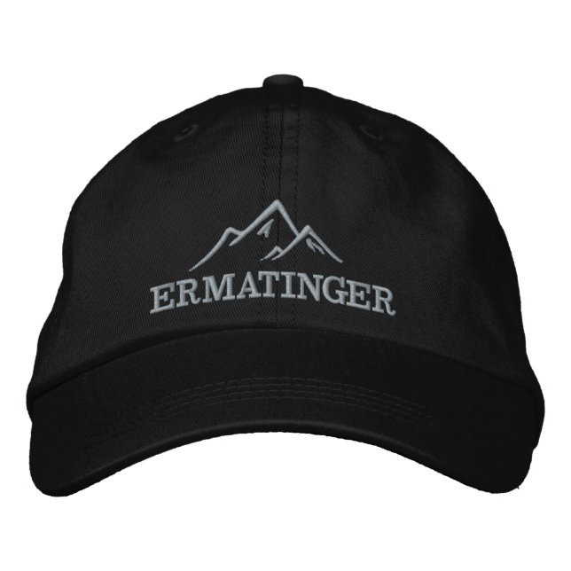 Mountain Climbing Ermatinger Embroidered Baseball Cap (Front)