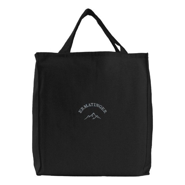 Mountain Climbing Ermatinger Embroidered Tote Bag (Front)