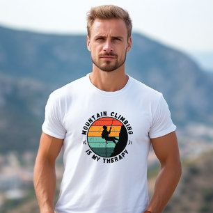 Mountain Climbing Is My Therapy 4 Men's T-Shirt