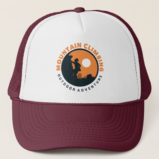 Mountain Climbing Outdoor Adventure Trucker Hat (Front)