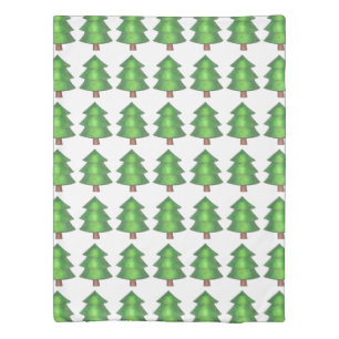 Mountain Climbing Outdoor Camping Pine Tree Green Duvet Cover