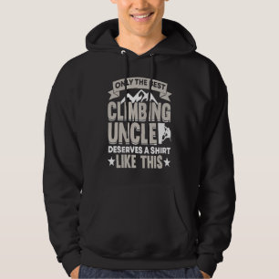 Mountain Climbing Rock Climb Climber Uncle  1 Hoodie
