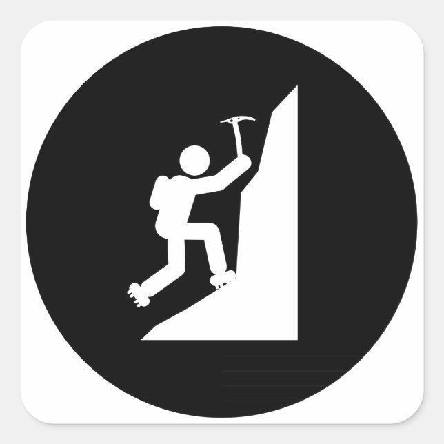 Mountain Climbing Square Sticker (Front)