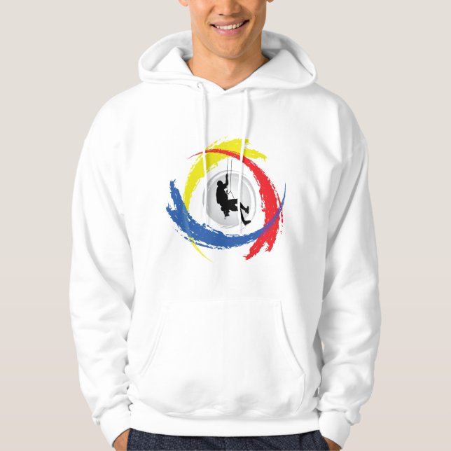 Mountain Climbing Tricolor Emblem Hoodie (Front)