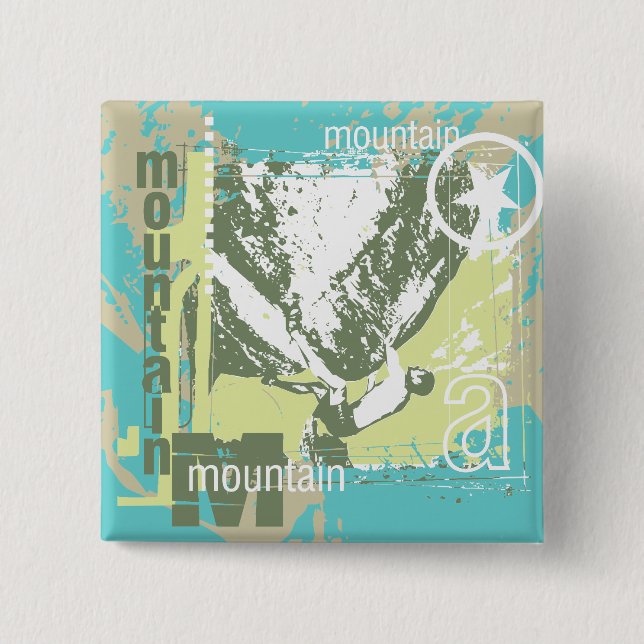 Mountain Climbing Tshirts and Gifts Pinback Button (Front)