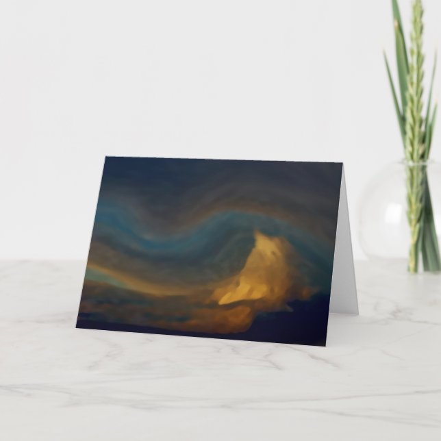 Mountain Clouds Holiday Card (Front)