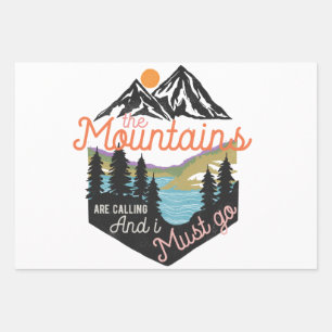mountain collection wrapping paper sheets