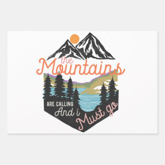 mountain collection wrapping paper sheets
