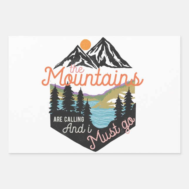 mountain collection wrapping paper sheets (Front)