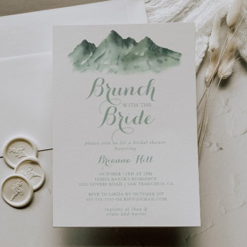 Mountain Country Brunch with the Bride Shower  Invitation