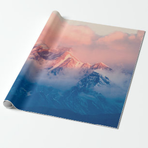 MOUNTAIN COVERED WITH SNOW AT DAYTIME WRAPPING PAPER
