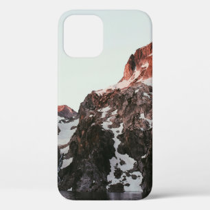 MOUNTAIN COVERED WITH SNOW ON BODY OF WATER iPhone 12 CASE