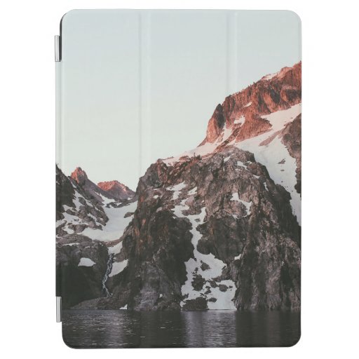 MOUNTAIN COVERED WITH SNOW ON BODY OF WATER iPad AIR COVER