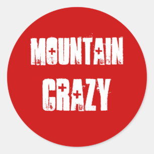 Mountain Crazy Sticker for mountain lovers