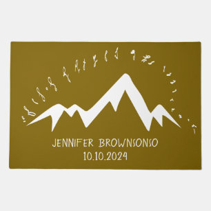 Mountain Custom Family Names Doormat