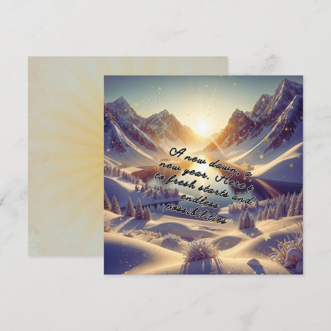 Mountain Dawn: A New Year's Promise Holiday Card (Front/Back)