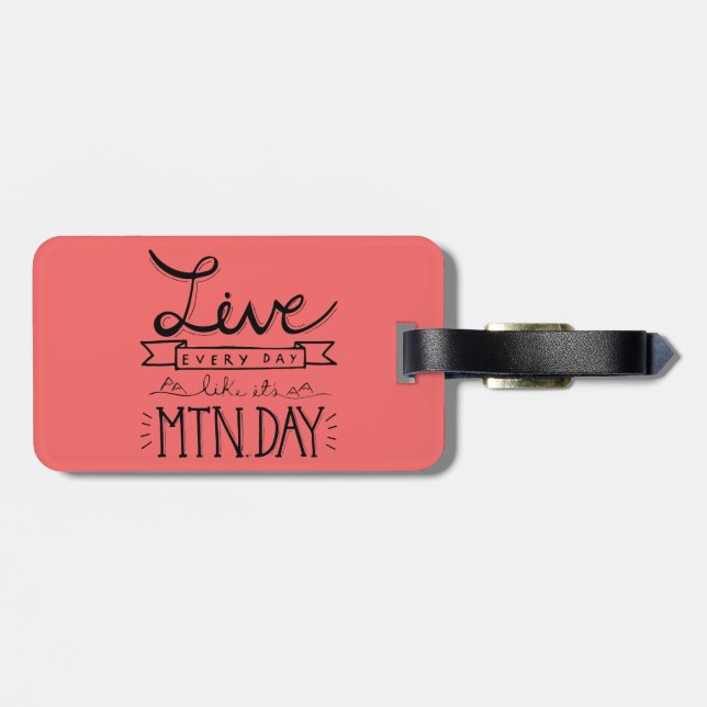 Mountain Day Luggage Tag (Back Horizontal)