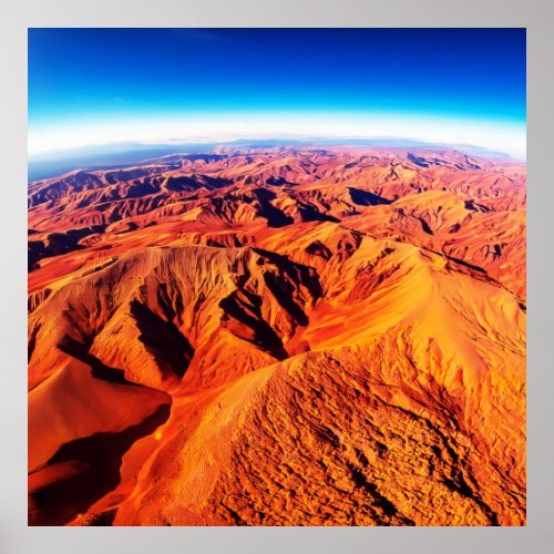  Mountain desert curving horizon Poster