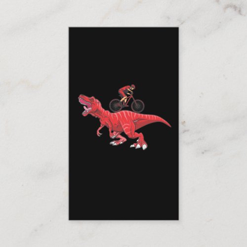 Mountain Dinosaur Biking Trex Cyclist Business Card